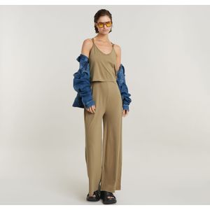 Spaghetti Strap Loose Jumpsuit - Bruin - Dames