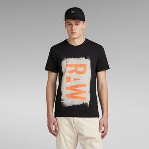 Painted RAW Graphic T-Shirt - Zwart - Heren