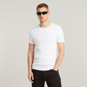 Base T-Shirt Set van 2 - Wit - Heren