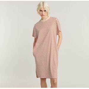 Striped Loose T-Shirt Jurk - Meerkleurig - Dames