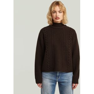 G-star - Cable Double Collar - Gebreide Trui - Zware Kwaliteit - Normale Pasvorm