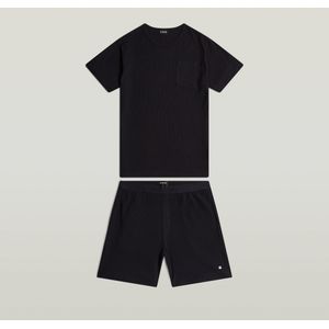 Tee en Short Pyjama Set - Zwart - Heren