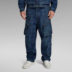 Multi Pocket Cargo Relaxed Jeans - Donkerblauw - Heren
