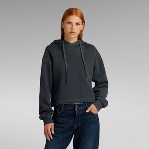 Overdyed Loose Hoodie - Zwart - Dames