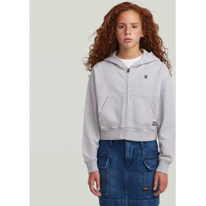 AR Hooded Zipp Cropped Cardigan voor meisjes - Grijs - meisjes