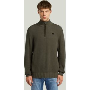 Honey Comb Structure Skipper Knit - Grijs - Heren