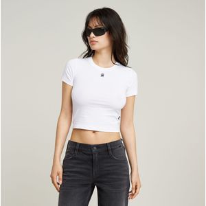 Cropped Mini Slim Top - Wit - Dames