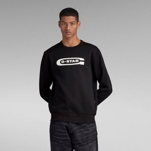 Old School Logo Sweater - Zwart - Heren