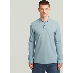 Dunda Slim Longsleeve Polo - Lichtblauw - Heren