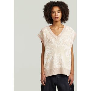 Jacquard Gebreid Vest - Meerkleurig - Dames