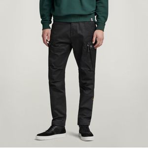 Zip Cargo Broek Regular Tapered - Zwart - Heren