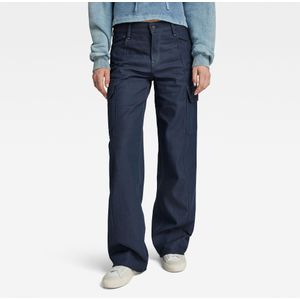 Judee Cargo Low Waist Loose Jeans - Donkerblauw - Dames