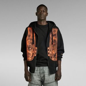 Archive Vest Hoodie Met Rits - Zwart - Heren