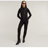 Biker Slim Sweat Jumpsuit - Zwart - Dames