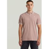 Dunda Slim Stripe Polo - Roze - Heren