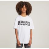 Kids T-Shirt Boxy - Wit - jongens