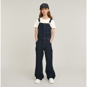 Meisjes Tuinbroek Straight Leg Zip - Donkerblauw - meisjes