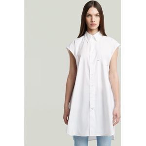 Sleeveless Oversized Overhemd - Wit - Dames
