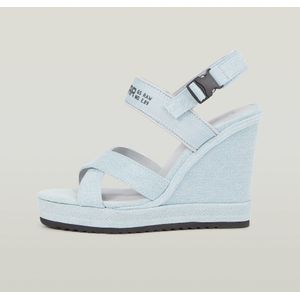 Bodana Cross Strap Denim Sleehak - Meerkleurig - Dames