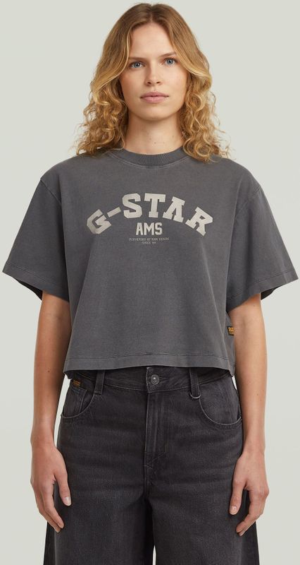 Washed Boxy T-Shirt - Zwart - Dames