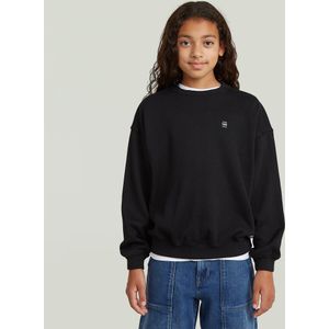 Sweater Crew Oversized voor meisjes - Zwart - meisjes