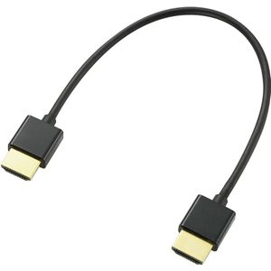 SpeaKa Professional SP-9076308 HDMI-kabel HDMI Aansluitkabel HDMI-A-stekker, HDMI-A-stekker 0.20 m Zwart Audio Return Channel (ARC), Vergulde steekcontacten