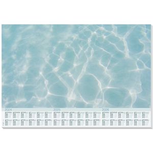 Sigel HO306 Bureau onderlegger Cool Pool 3-jaarskalender Wit, Bont (b x h) 59.5 cm x 41 cm