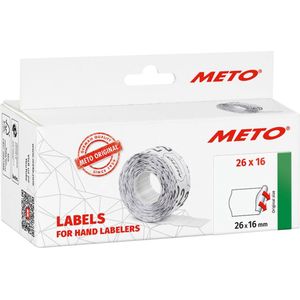 METO Prijslabels 9506167 Permanent hechtend Breedte etiket: 26 mm Hoogte etiket: 16 mm Wit 1 stuk(s)