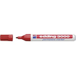 Edding 3000 4-3000-1-1002 Permanent marker Rood Watervast: Ja