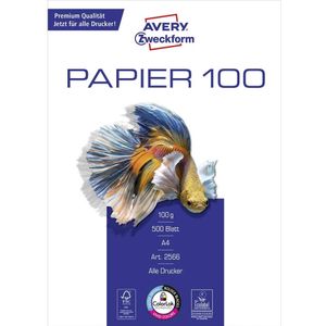 Avery-Zweckform Inkjet Paper Bright White 2566 Inkjet printpapier DIN A4 100 g/m² 500 vellen Helderwit