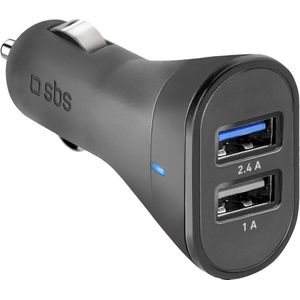 sbs mobile Ladegerät fürs Auto mit zwei USB-Ausgängen USB-oplader 12 W Auto, Vrachtwagen Uitgangsstroom (max.) 2.4 A Aantal uitgangen: 2 x USB