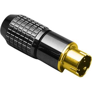 BKL Electronic 0204022 Miniatuur-DIN-connector Stekker, recht Aantal polen: 8 Zwart 1 stuk(s)