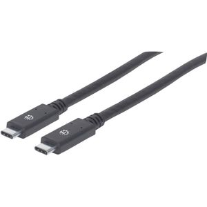 Manhattan USB-kabel USB 3.2 Gen1 (USB 3.0 / USB 3.1 Gen1) USB-C stekker 2.00 m Zwart 354905