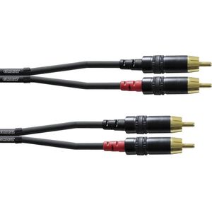 Cordial CFU 0,9 CC Audio Adapterkabel [2x Cinch-stekker - 2x Cinch-stekker] 0.90 m Zwart