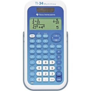 Texas Instruments TI-34 MULTIVIEW Schoolrekenmachine Wit, Blauw Aantal displayposities: 16 werkt op zonne-energie, werkt op batterijen (b x h x d) 80 x 19 x