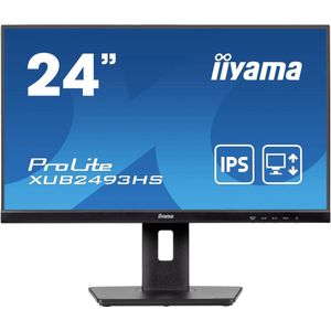 Iiyama ProLite XUB2493HS-B6 LED-monitor Energielabel E (A - G) 60.5 cm (23.8 inch) 1920 x 1080 Pixel 16:9 0.5 ms HDMI, DisplayPort, Hoofdtelefoon (3.5 mm