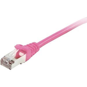 Equip 605584 RJ45 Netwerkkabel, patchkabel CAT 6 S/FTP 5.00 m Pink Vergulde steekcontacten 1 stuk(s)