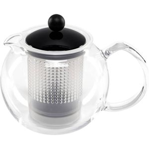 bodum ASSAM F/PLST 0.5 Liter Theekoker Transparant, Zwart