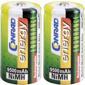 Conrad energy Endurance HR20 Oplaadbare D batterij (mono) NiMH 9500 mAh 1.2 V 2 stuk(s)