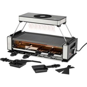 Unold RACLETTE 48785 Rookloos - Raclette grill/grill - Gourmetstel - Zilver - Zwart