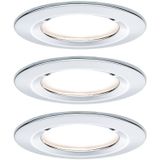 Paulmann Nova Inbouwlamp voor badkamer Set van 3 stuks LED LED 18 W IP44 Chroom (glanzend)