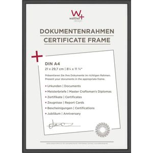 walther+ design KV130B Wissellijst Papierformaat: DIN A4 Zwart