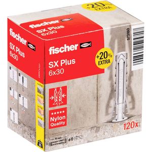 Fischer 573160 SX Plus Plug 30 mm 6 mm 120 stuk(s)