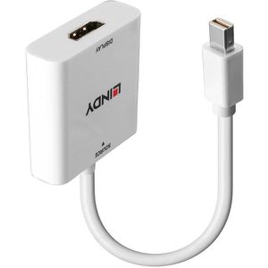 LINDY 38319 HDMI-kabel Aansluitkabel Mini DisplayPort-stekker, HDMI-A-bus 18 cm Zwart
