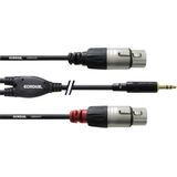 CORDIAL 3 M REAN JACKPLUG 3,5 MM/2X XLR F