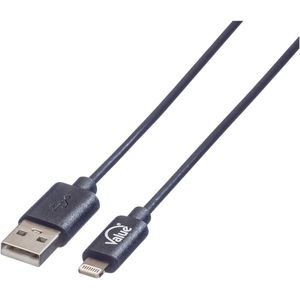 VALUE Lightning naar USB 2.0 kabel voor iPhone, iPod, iPad, 0,15 m