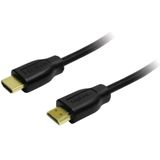 LogiLink CH0035 HDMI-kabel HDMI Aansluitkabel HDMI-A-stekker, HDMI-A-stekker 1.00 m Zwart