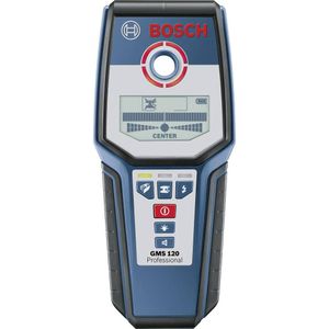 Bosch Professional GMS 120 0601081000 Detectieapparaat Detectiediepte (max.) 120 mm Geschikt voor Hout, Ferrometaal, Non-ferrometaal, Spanningsvoerende kabels