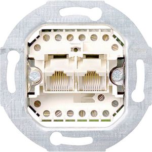 GIRA 019000 UAE-, IAE-, ISDN-contactdoos Inzetstuk Standaard 55, E2, Event Clear, Event, Event Opaque, Esprit, ClassiX, System 55