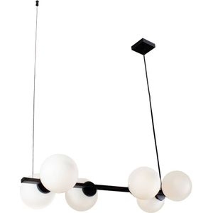 ECO-Light Pendelleuchte 9110-S6 NERO Hanglamp E14 Wit, Zwart